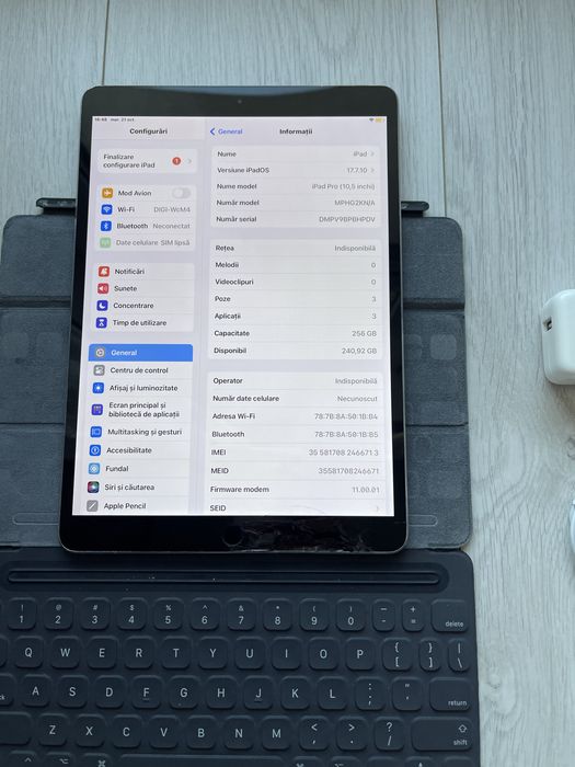 • Ipad PRO  •  256gb  •  BATERIE 100% •