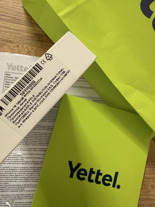 IPhone 16 Йеттел Гаранционен като НОВ ! White - Бял !