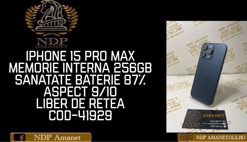 NDP Amanet Braila Iphone 15Pro Max(41929)
