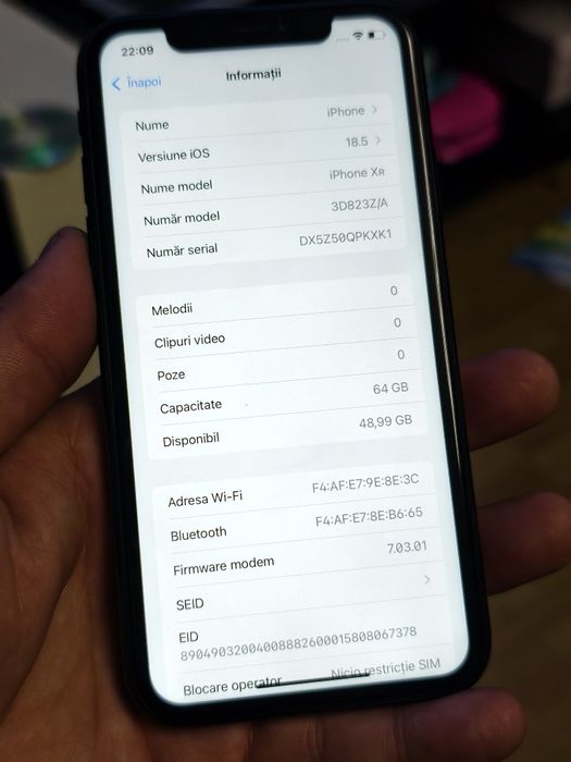 Vând sau Schimb Apple iPhone XR Negru Impecabil