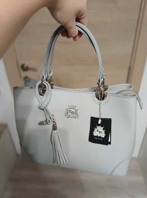 Geantă Enzo Bertini din piele naturală Made in Italy, nouă cu etichetă