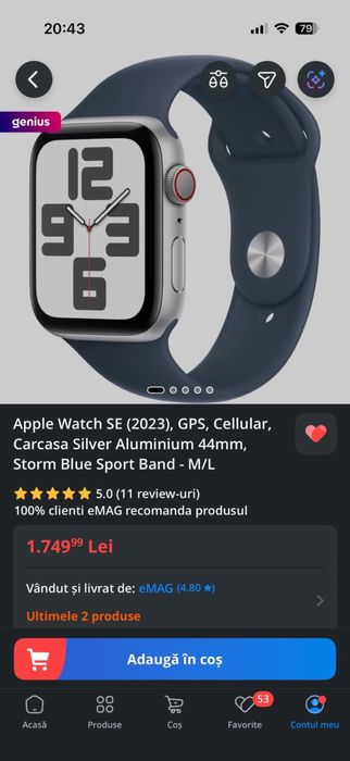 Apple Watch SE (2023), GPS, Cellular