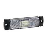 Lampa gabarit auto BestAutoVest 12V/ 24V cu LED, dreptunghiulara Alba, 97x30x12mm, cu cablu, 1 buc.