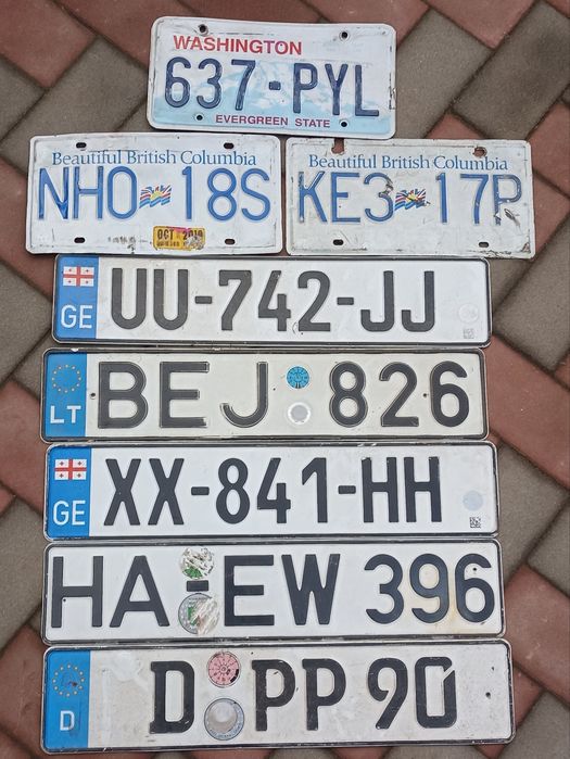 Номера для коллекции автомобильные