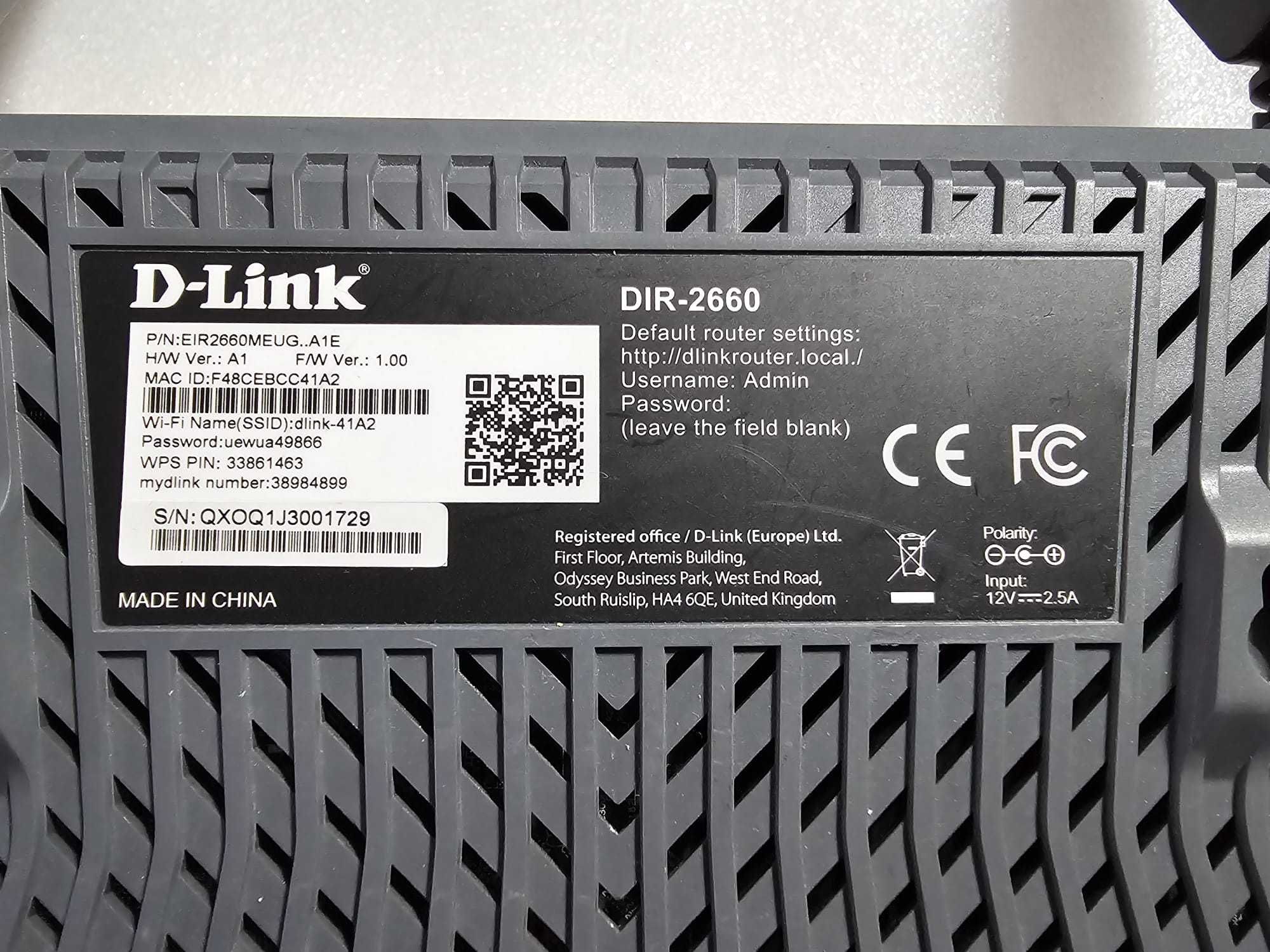 Router wireless tip Mesh D-Link DIR-2660, Dual-band,2.4Ghz, 5Ghz, 1Gps