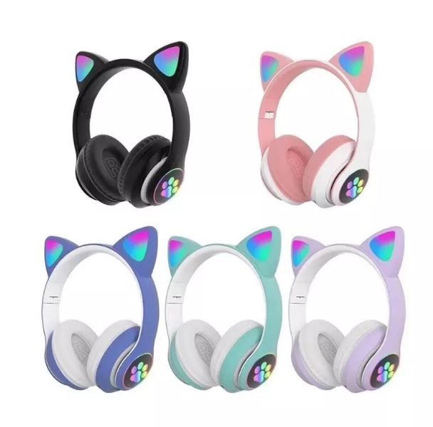 Детски безжични слушалки с котешки уши