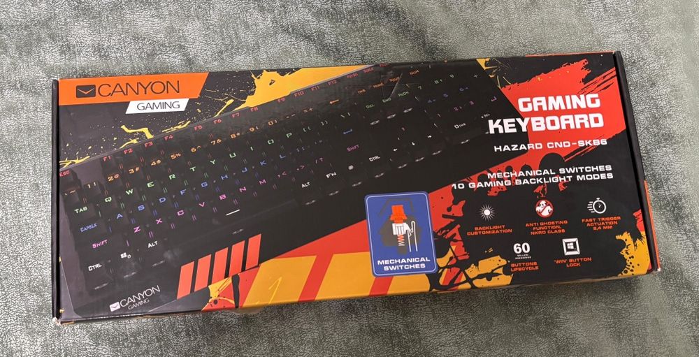 Canyon Gaming CND-SKB6 механическая клавиатура
Механическая клавиатура