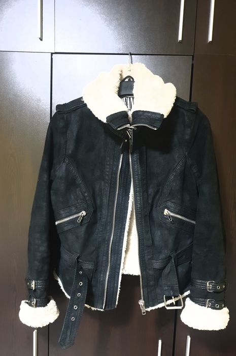 Дамско късо кожухче естествена кожа хс