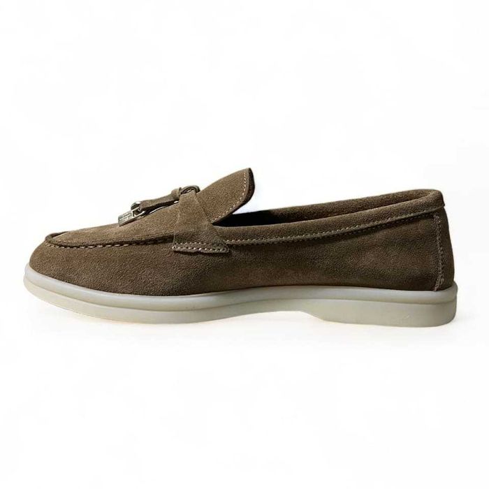 Дизайнерски дамски мокасини в черен естествен велур