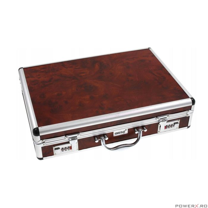 Set tacamuri din inox, 72 de piese, geanta depozitare, design clasic,