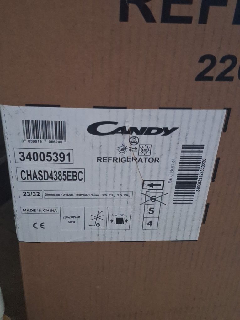 Frigider Candy NOU model  CHASD4385EBC