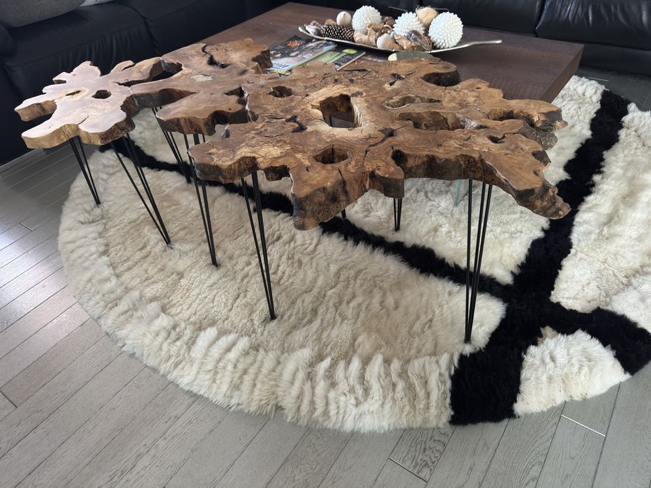 Уникален set 3 маси от МАСЛИНОВО ДЪРВО