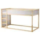 Pat reversibil alb/pin 90X200 cm