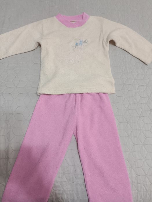 Зимна пижама за двете на 2-3 години