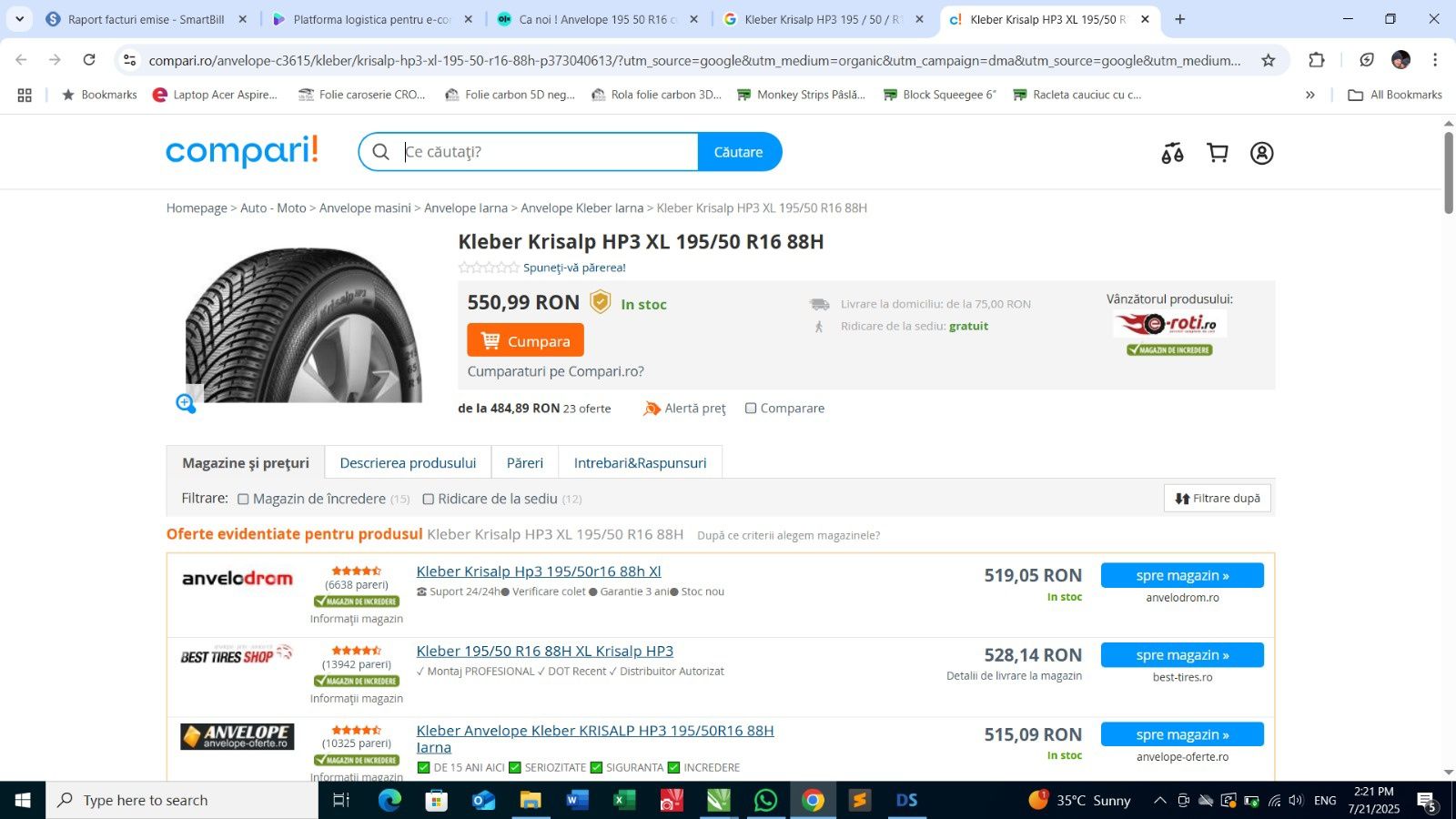 Ca noi ! Anvelope 195 50 R16 si Jante 16" inch PCD 5x100