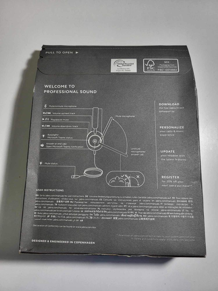 Casti cu microfon Jabra Evolve2 40, Certificate Microsoft, USB, Negru