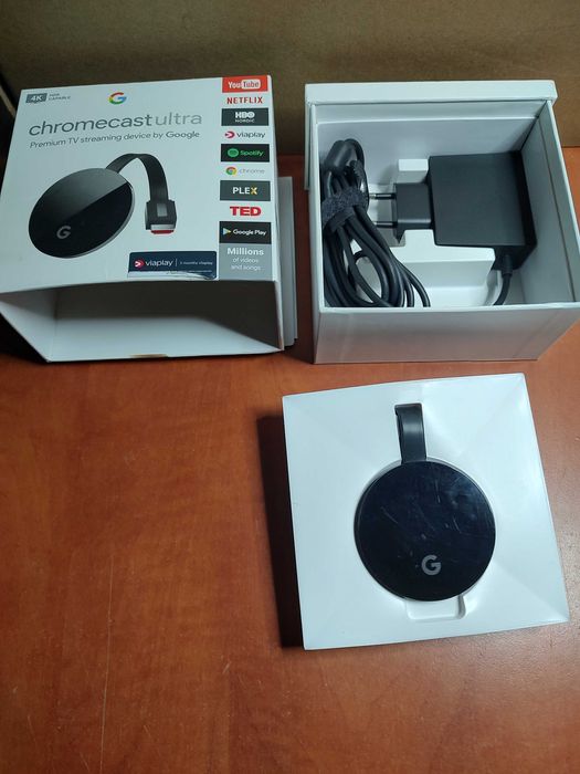 Google Chromecast Ultra 4K Digital Media Streamer NC2-6A5-D 3rd Ge