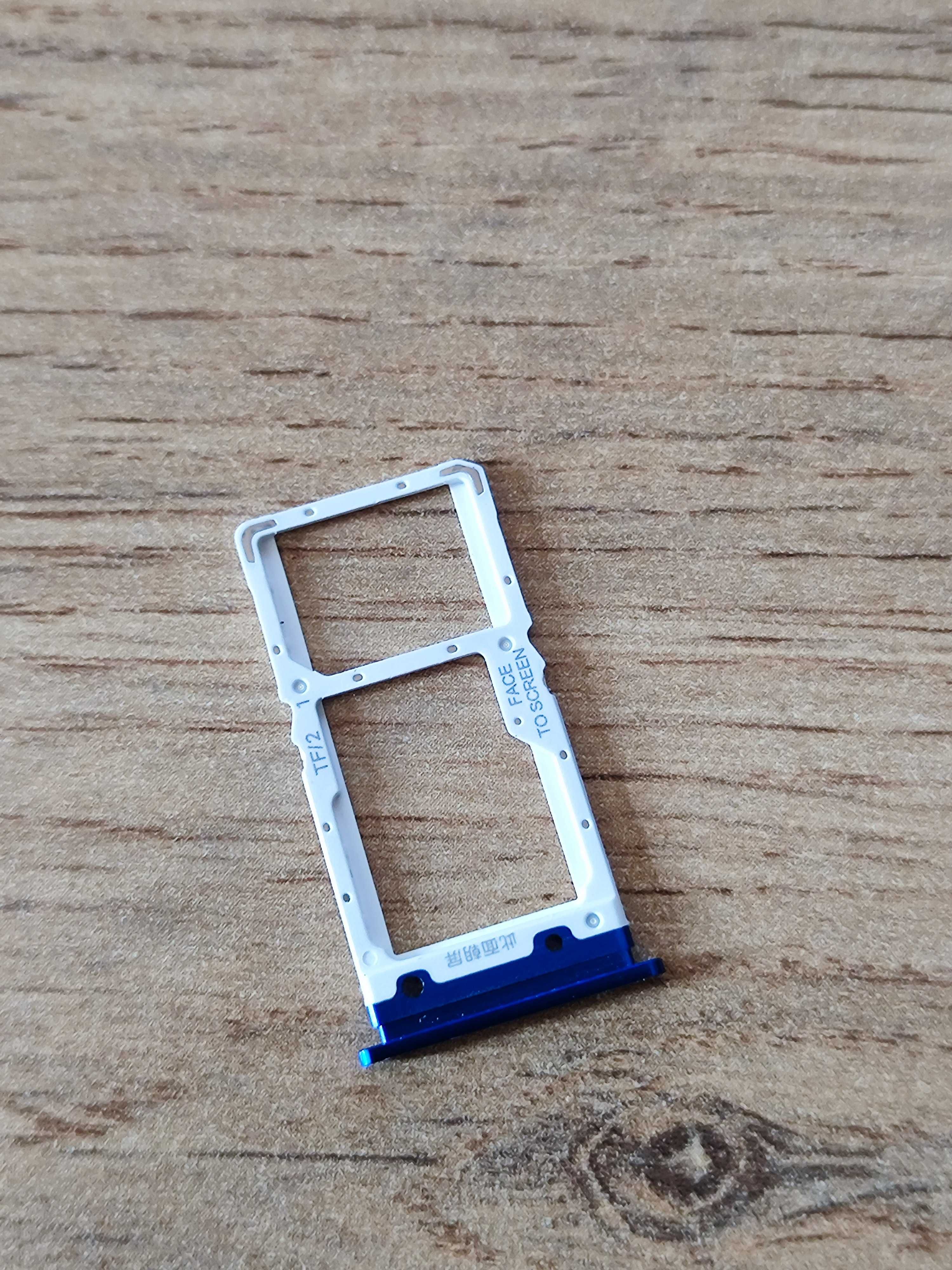 Держатель сим карты (SIM) для Xiaomi Mi 9 Lite, синий