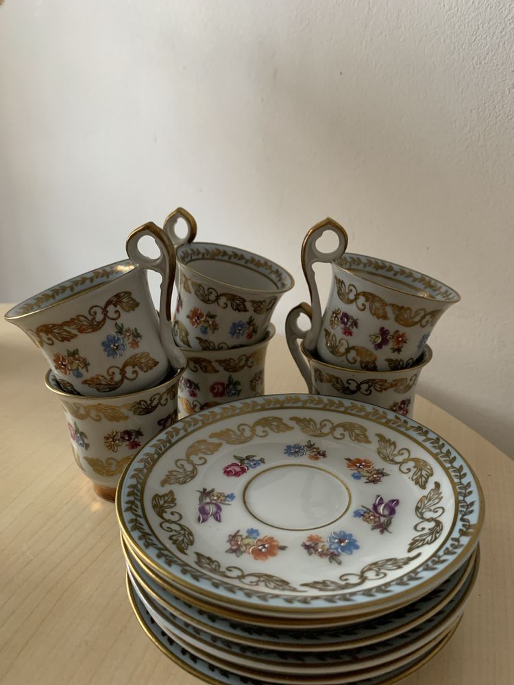 Set ceai porțelan 6 persoane GDR