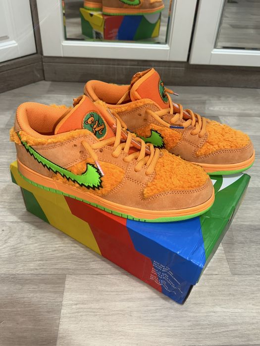 Новые кроссовки найк  SB Dunk Grateful Orange Bear