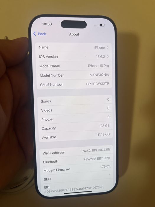 Iphone 16pro 128GB desert