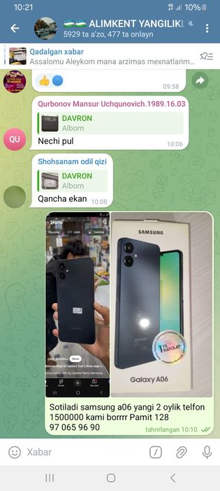 Samsung _a06.    Aybi yoq.