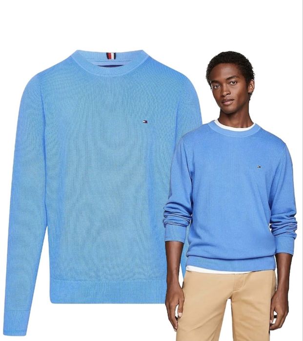 Pulover barbati, albastru, M, Tommy Hilfiger