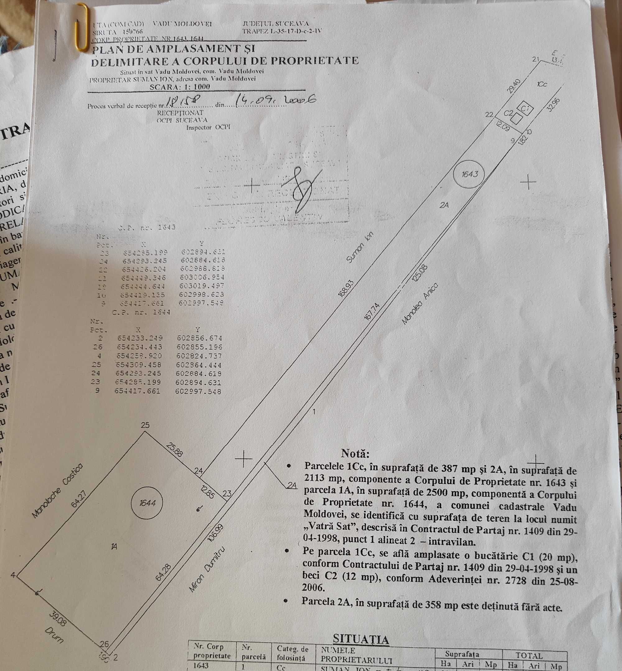 Vand teren cu casa batraneasca Vadu Moldovei iesire la E85. Falticeni.