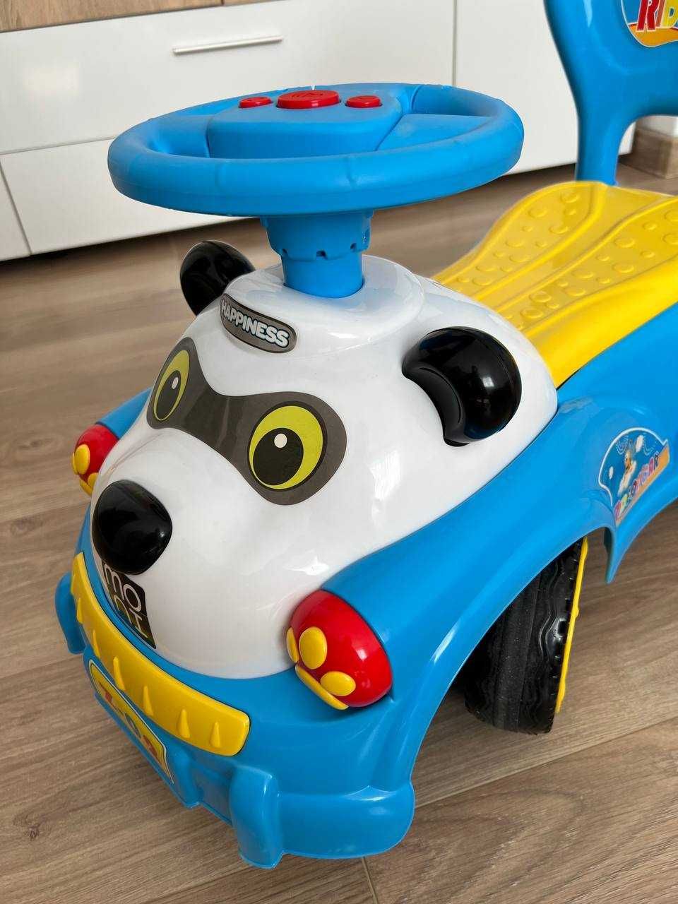 Детска кола МОНИ Ride-on с родителски контрол PANDA СИН 103766