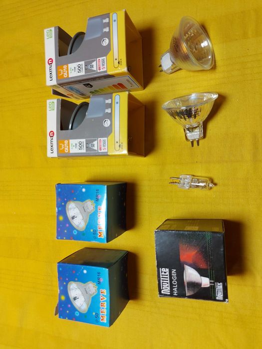 Becuri LED lexman model gu10,  6.8W = 70W + becuri halogen, buc = 8