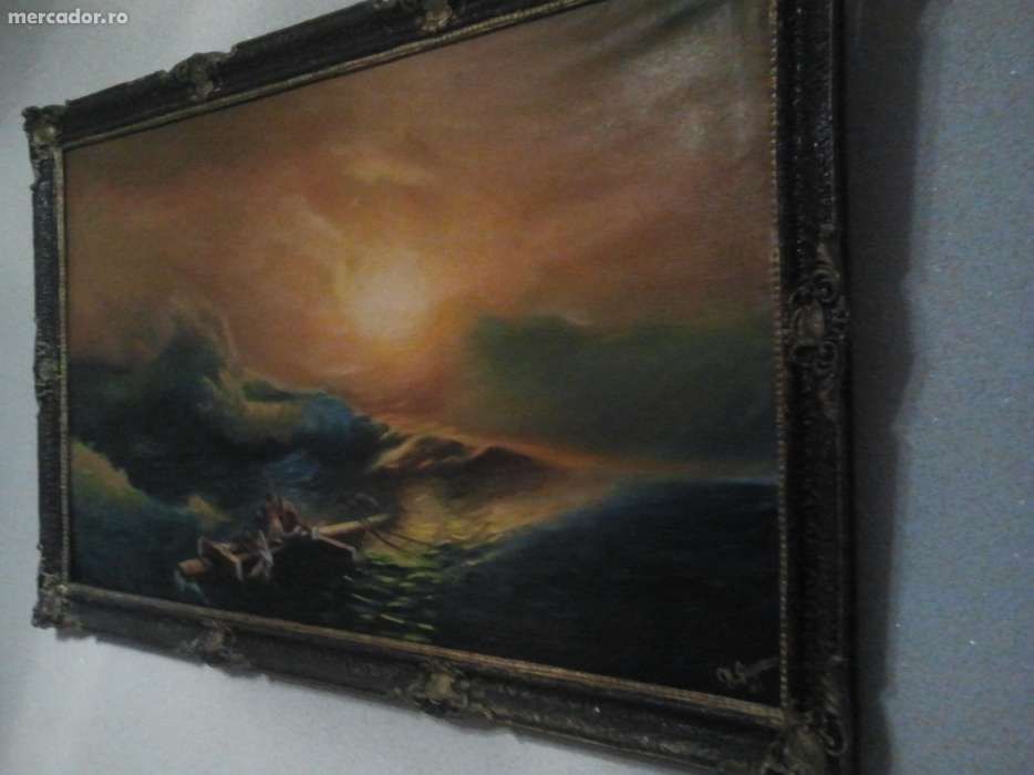 Tablou AL NOUALEA VAL pictura ulei pe panza 154cm x 80cm [MAREE]