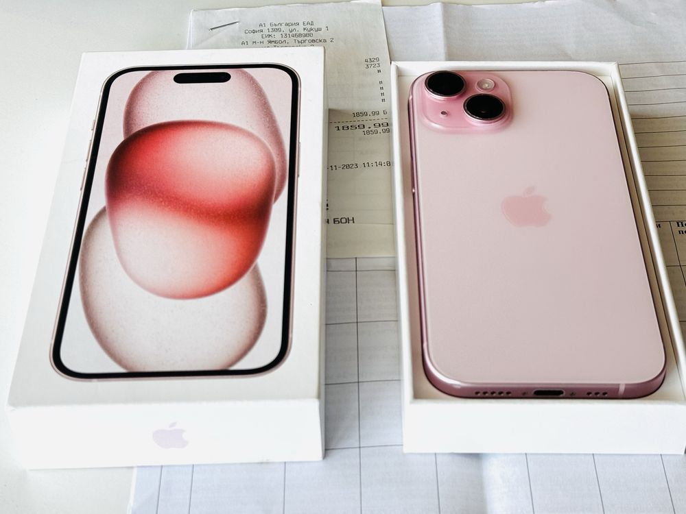 Iphone 15 128GB Pink Отличен! Гаранция