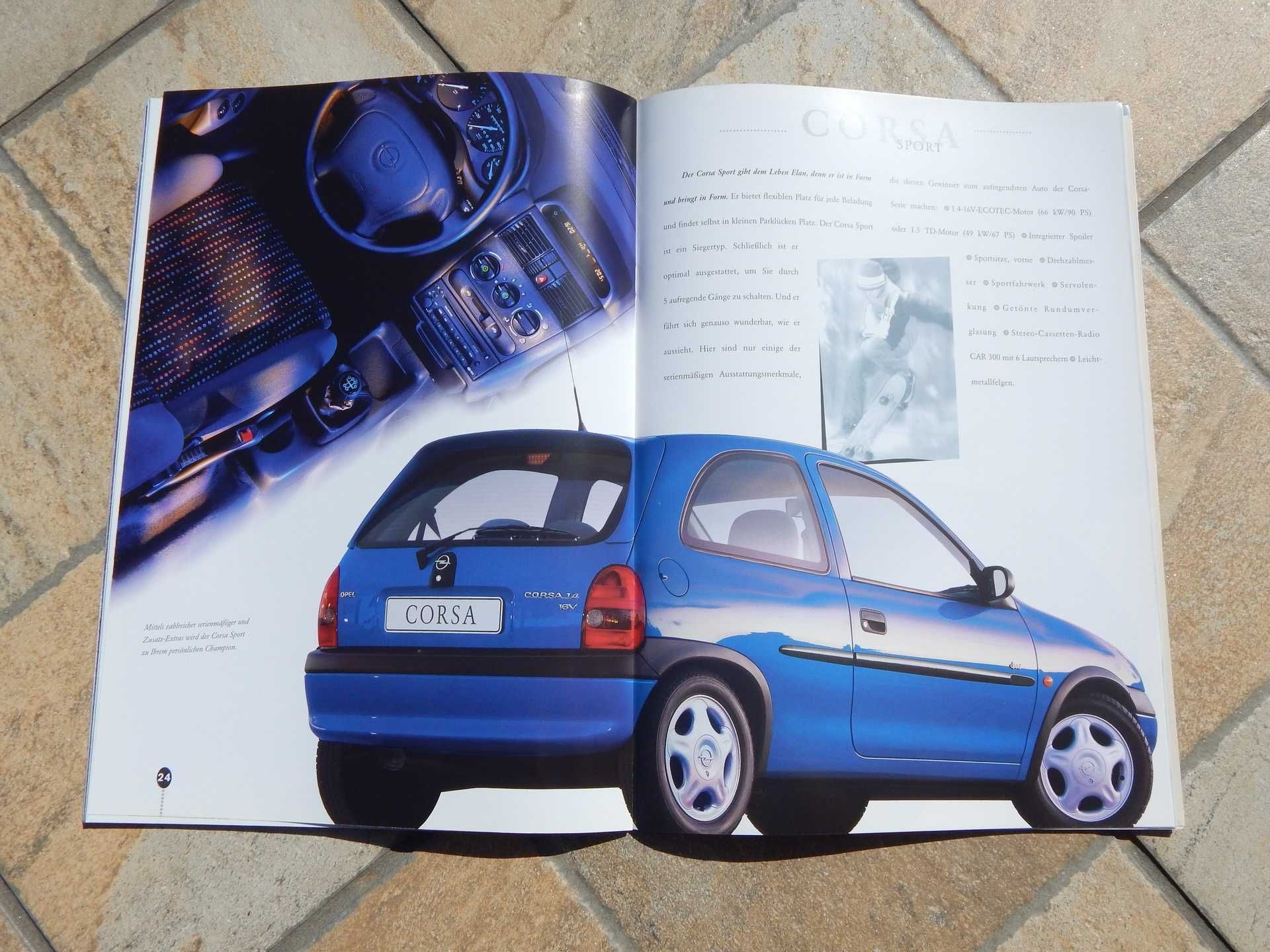 Revista de fabrica si pliant tehnic prezentare Opel Corsa B 1996