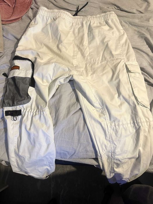 White bershka street wear pants