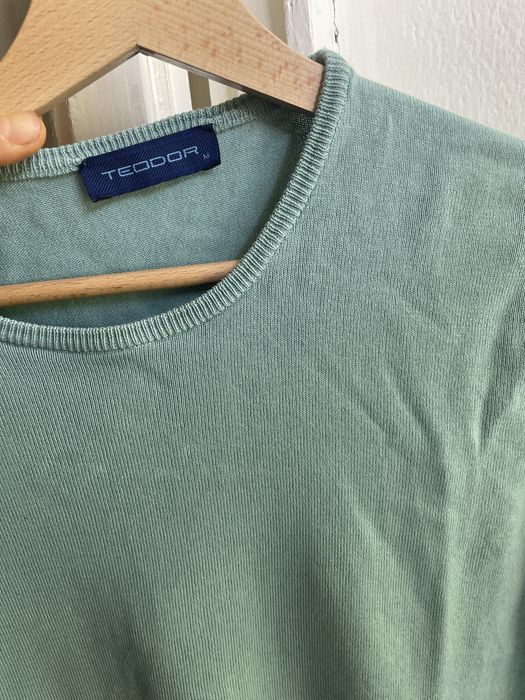 Пуловер Теодор S, пастелно сиво-зелено