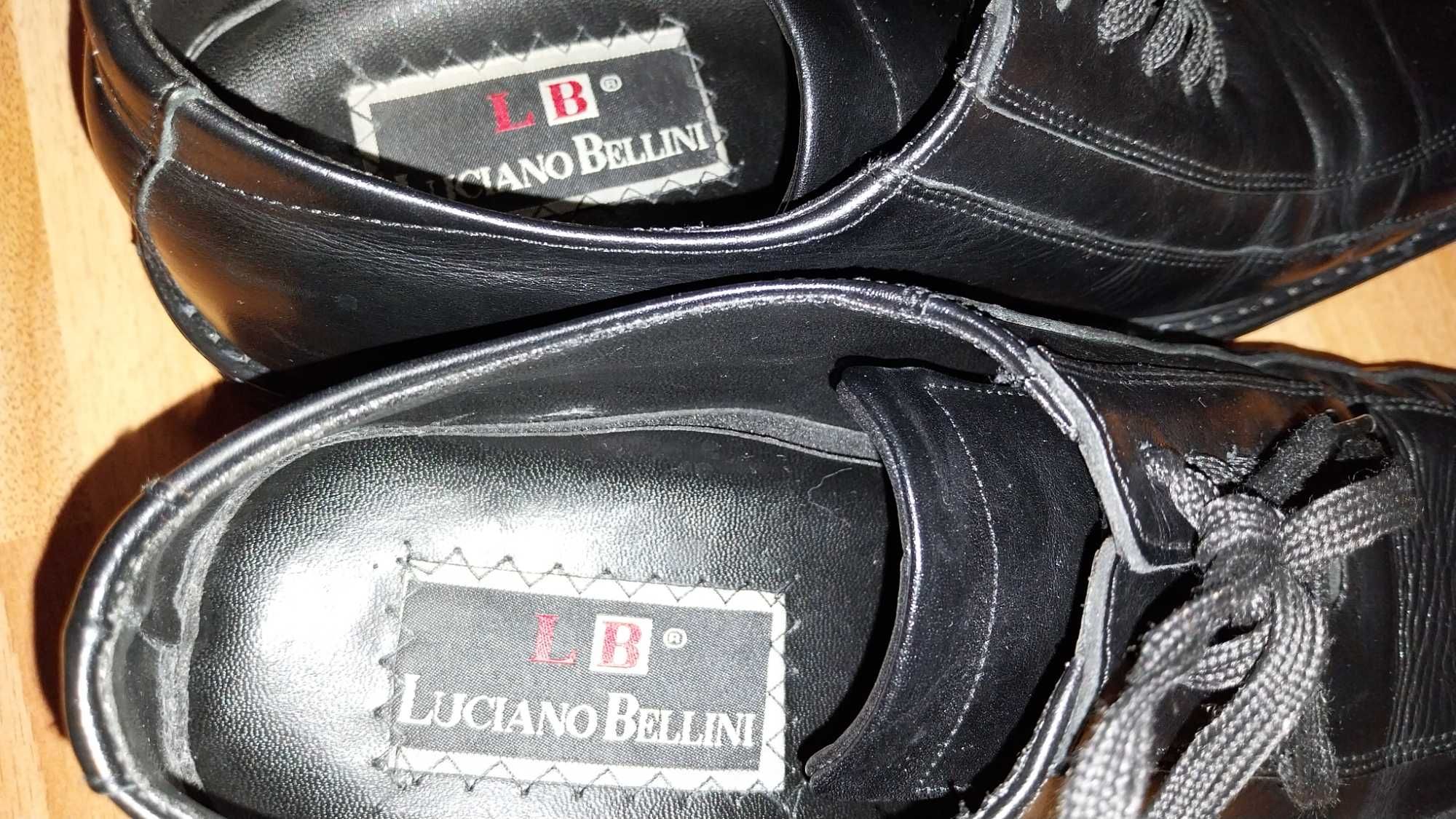 Черни обувки от естествена кожа Luciano Bellini