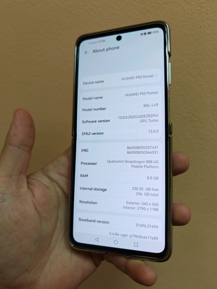 Huawei P50 Pocket 256GB 8GB RAM Dual / Бартер