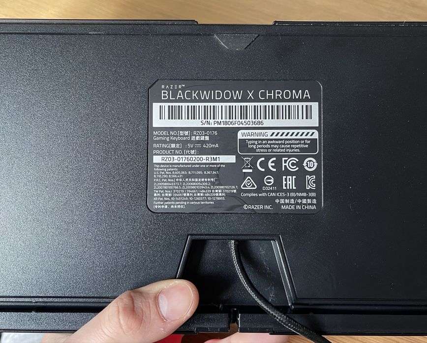 Клавиатура Razer Blackwidow X Chroma