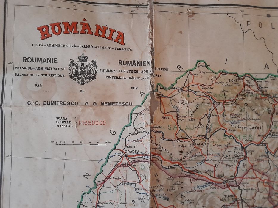 Harta România Mare 1940