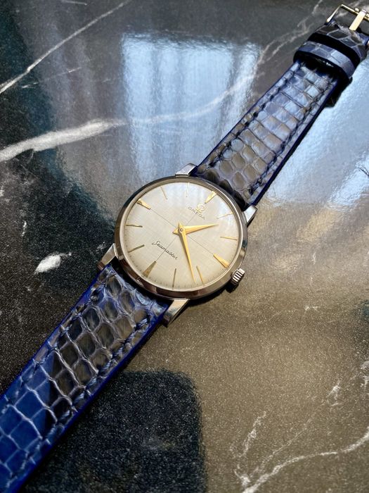 Ceas Omega Seamaster Linen Crosshair Cadran, impecabil, rar