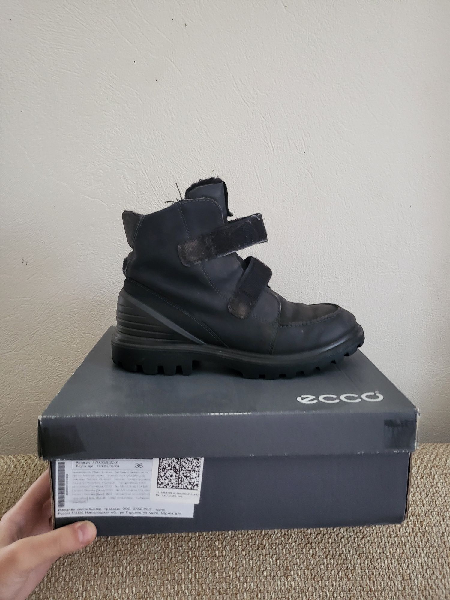 Зимнии ботинки ecco