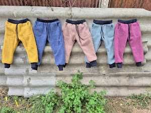 Pantaloni lână fiarta  dublați cu lână copii ---la comanda---