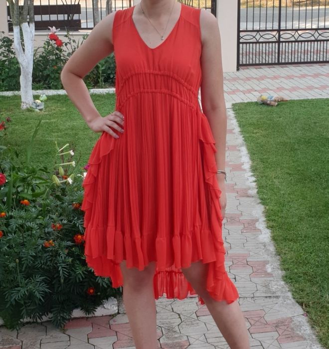 Rochie de ocazie din matase, model unicat cu eticheta