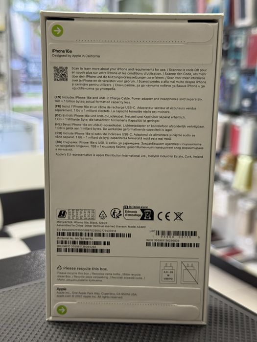 Apple iPhone 16e,Black,128GB *ЧистоНов**3г Гаранция*
