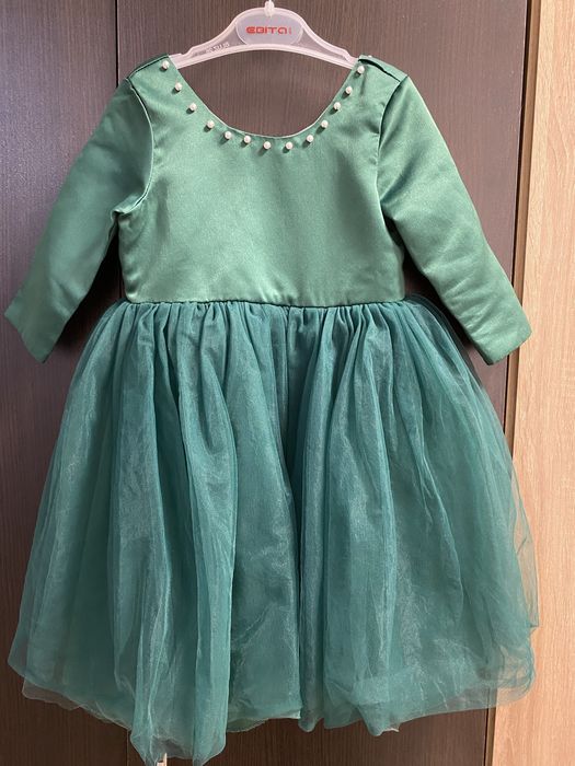 Детска зелена рокля