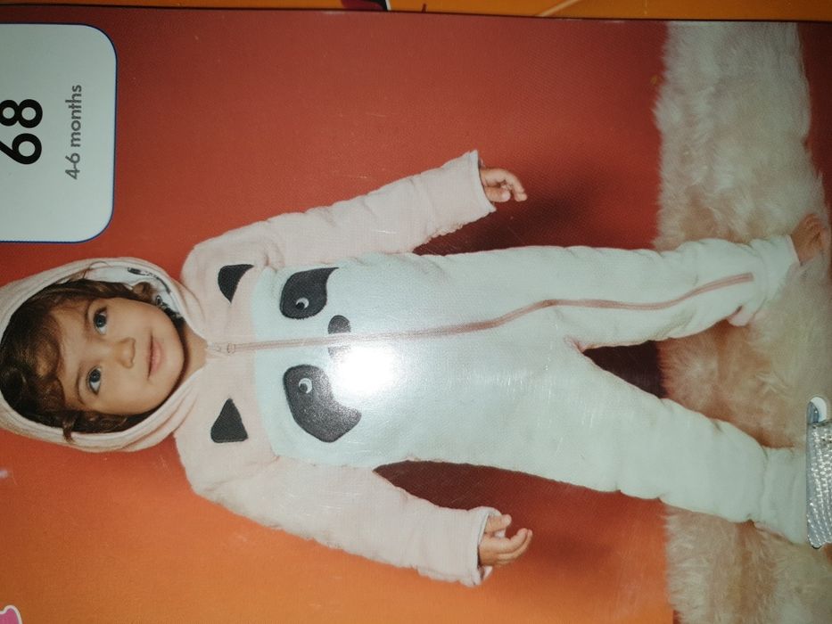 Combinezon haina groasa iarna panda ursulet haine bebe bebelus palton