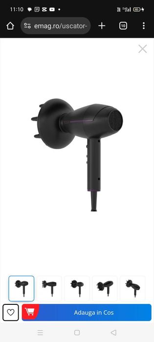 Uscător de păr Tesla cu ionizare, 3 viteze, 2 trepte temperatură