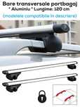 Bare transversale cu cheie, ALUMINIU, lungime: 120 cm