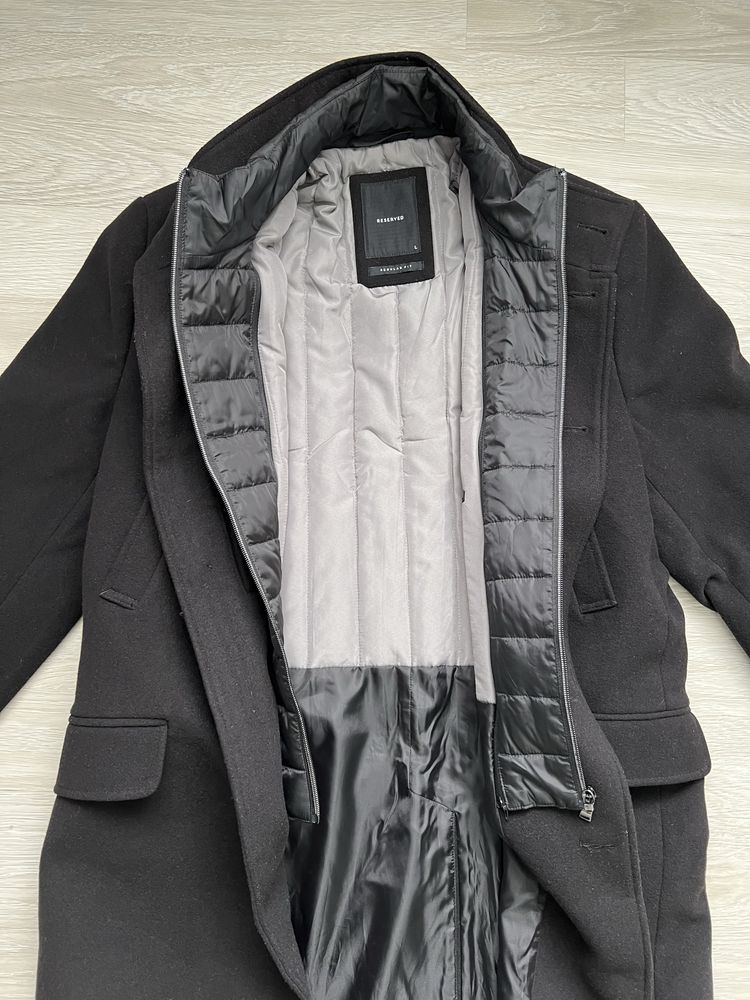 Palton de iarna Reserved Negru | L | Regular Fit |