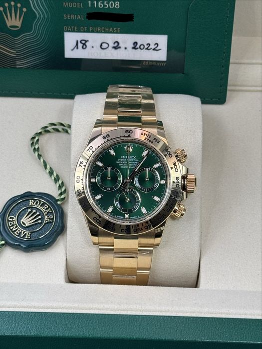 Ceas Rolex Daytona full gold & green dail